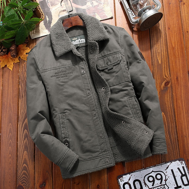 Heren Denim Jas Met Fleecevoering