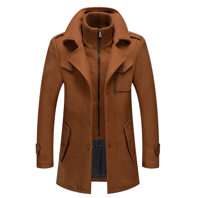 Heren wintermantel van wolblend