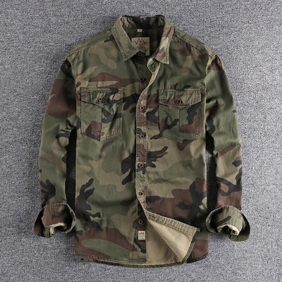 Heren Camouflage Cargoshirt