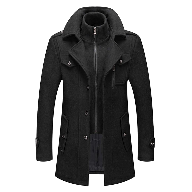 Heren wintermantel van wolblend
