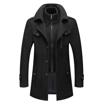 Heren wintermantel van wolblend