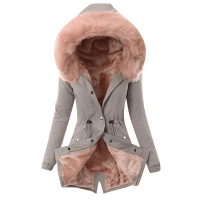 Dames Parka Jas Met Faux Fur Capuchon