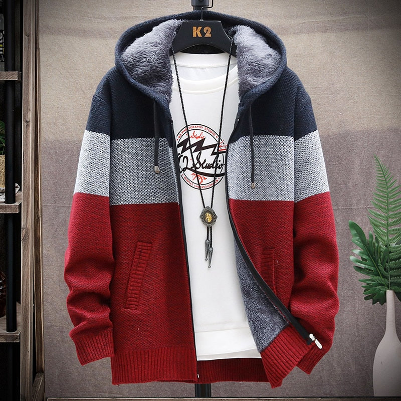 Heren Hoodie Patchwork Jas