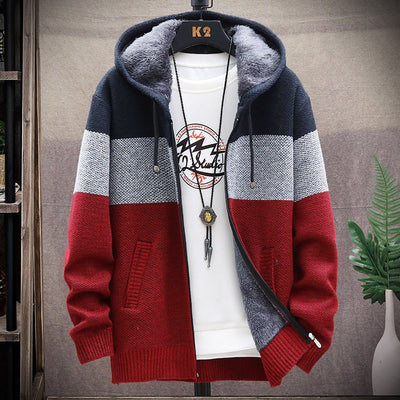 Heren Hoodie Patchwork Jas