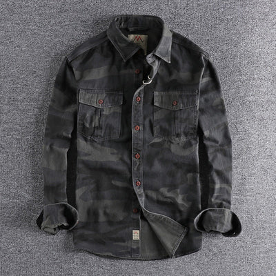 Heren Camouflage Cargoshirt