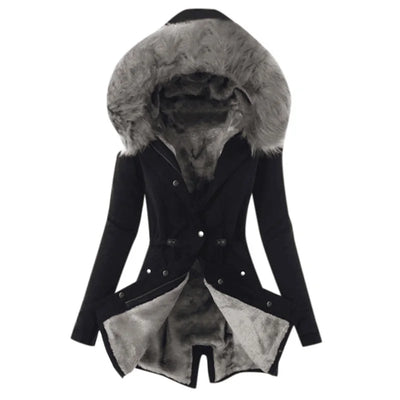 Dames Parka Jas Met Faux Fur Capuchon