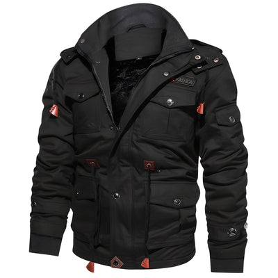 Heren jas gevoerd met fleece capuchon