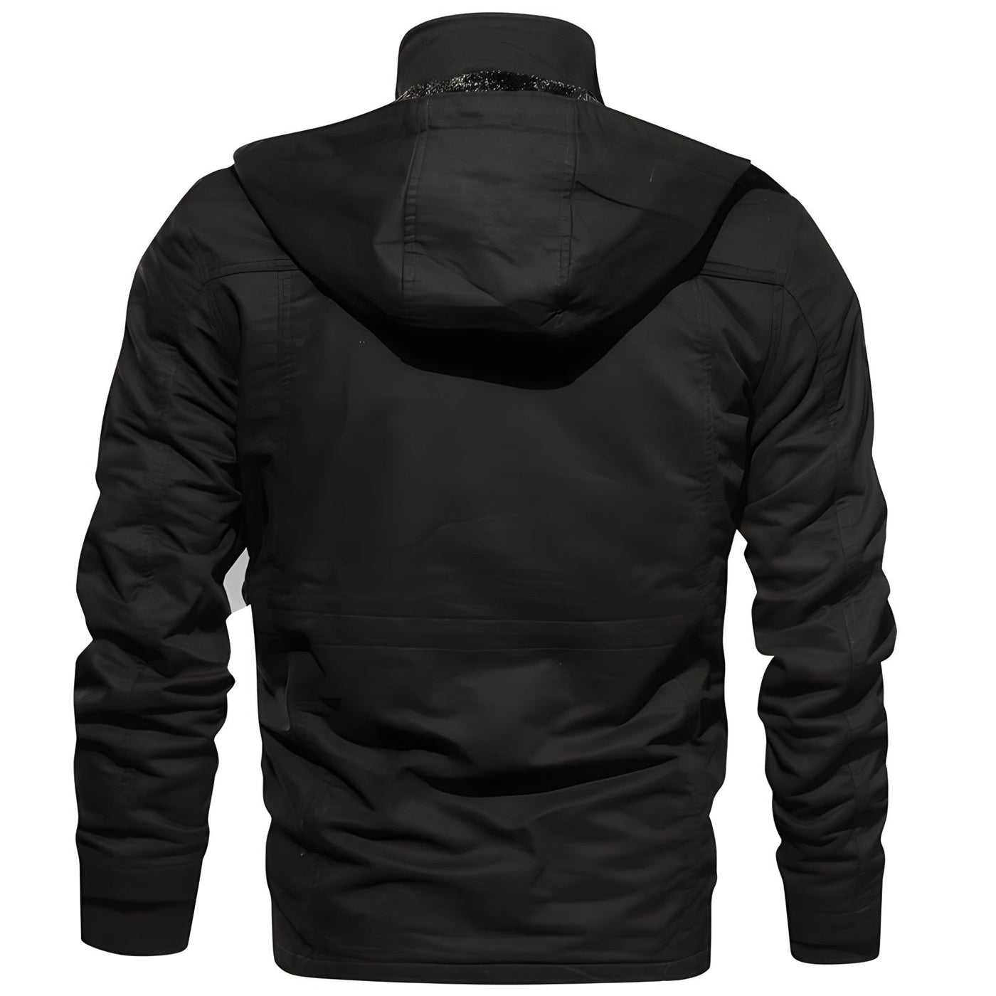 Heren jas gevoerd met fleece capuchon