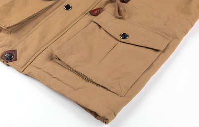 Heren jas gevoerd met fleece capuchon