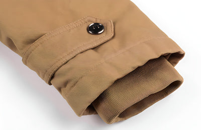 Heren jas gevoerd met fleece capuchon