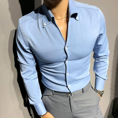 Heren Overhemd met Lnge Mouwen Elegante Pasvorm