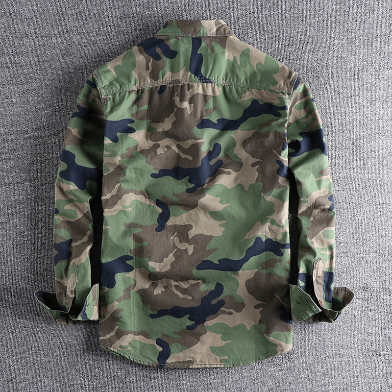 Heren Camouflage Cargoshirt