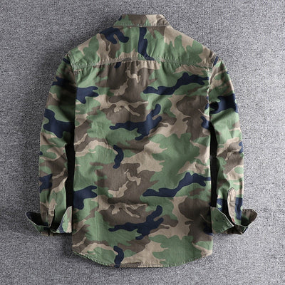 Heren Camouflage Cargoshirt