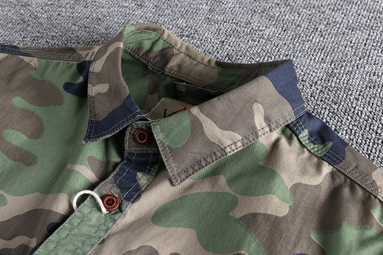 Heren Camouflage Cargoshirt