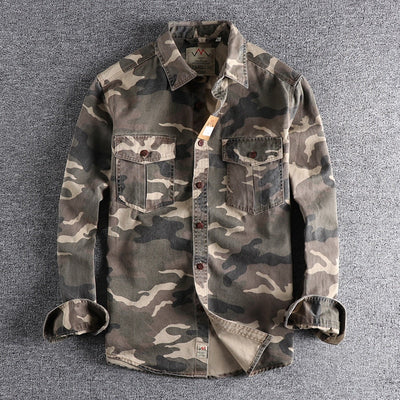 Heren Camouflage Cargoshirt