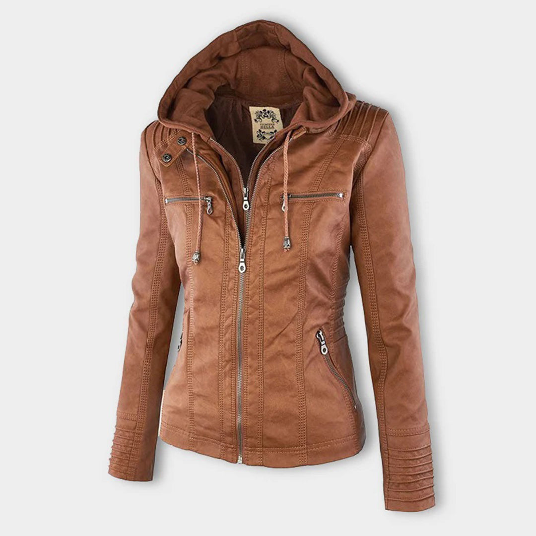 Dames jas met afneembare capuchon