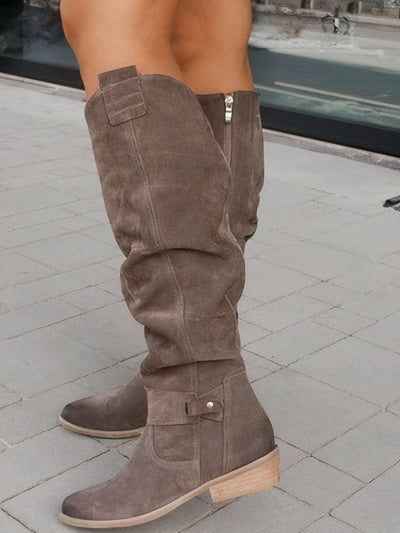 Dames Hoge Laarzen Van Suède-look