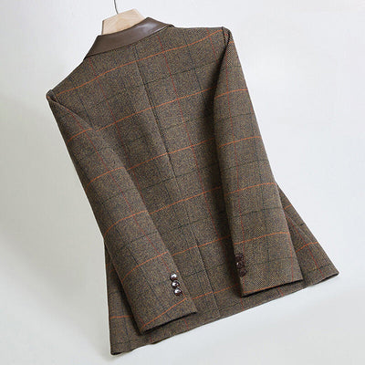 Dames Blazer Met Heritage Ruit