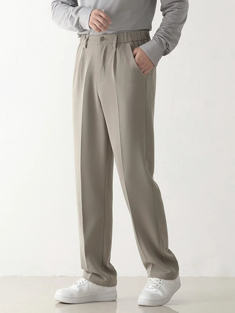 Heren pantalon met drapering tailored fit