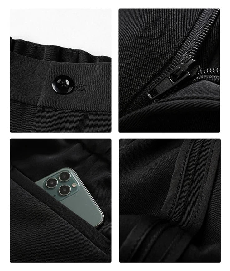 Heren pantalon met drapering tailored fit