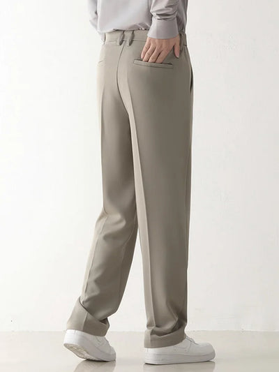 Heren pantalon met drapering tailored fit
