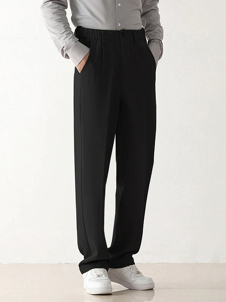 Heren pantalon met drapering tailored fit