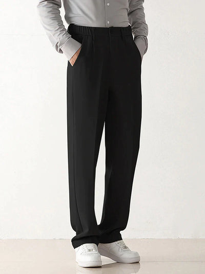 Heren pantalon met drapering tailored fit