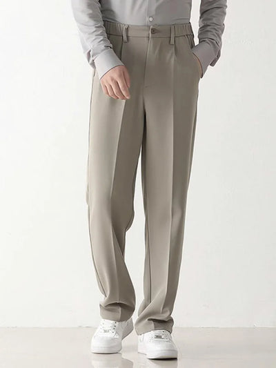 Heren pantalon met drapering tailored fit