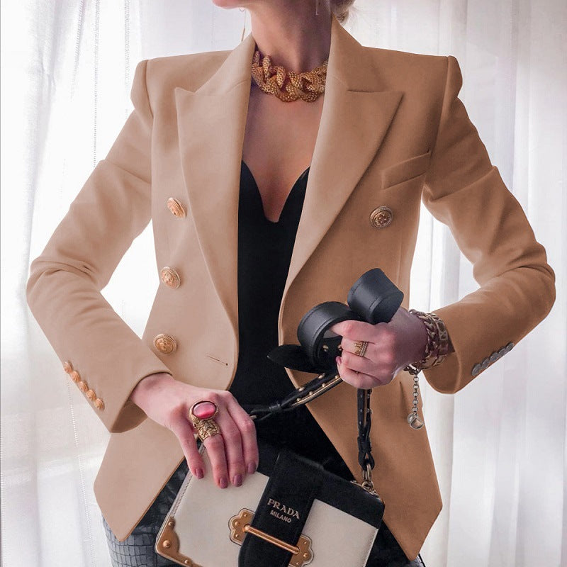 Dames Blazer Met Gouden Knopen
