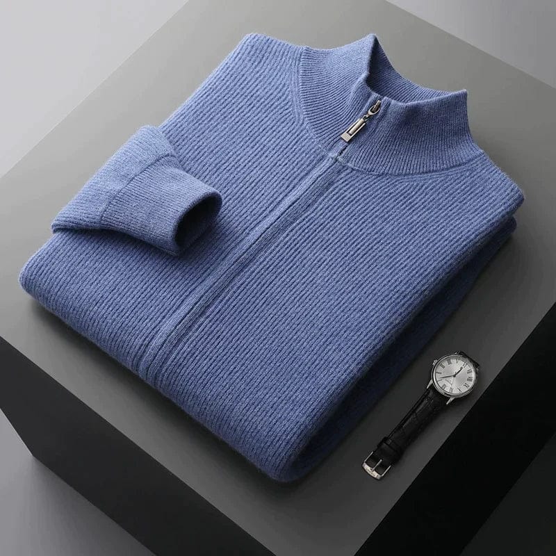 Heren vest cashmere full zip regular fit