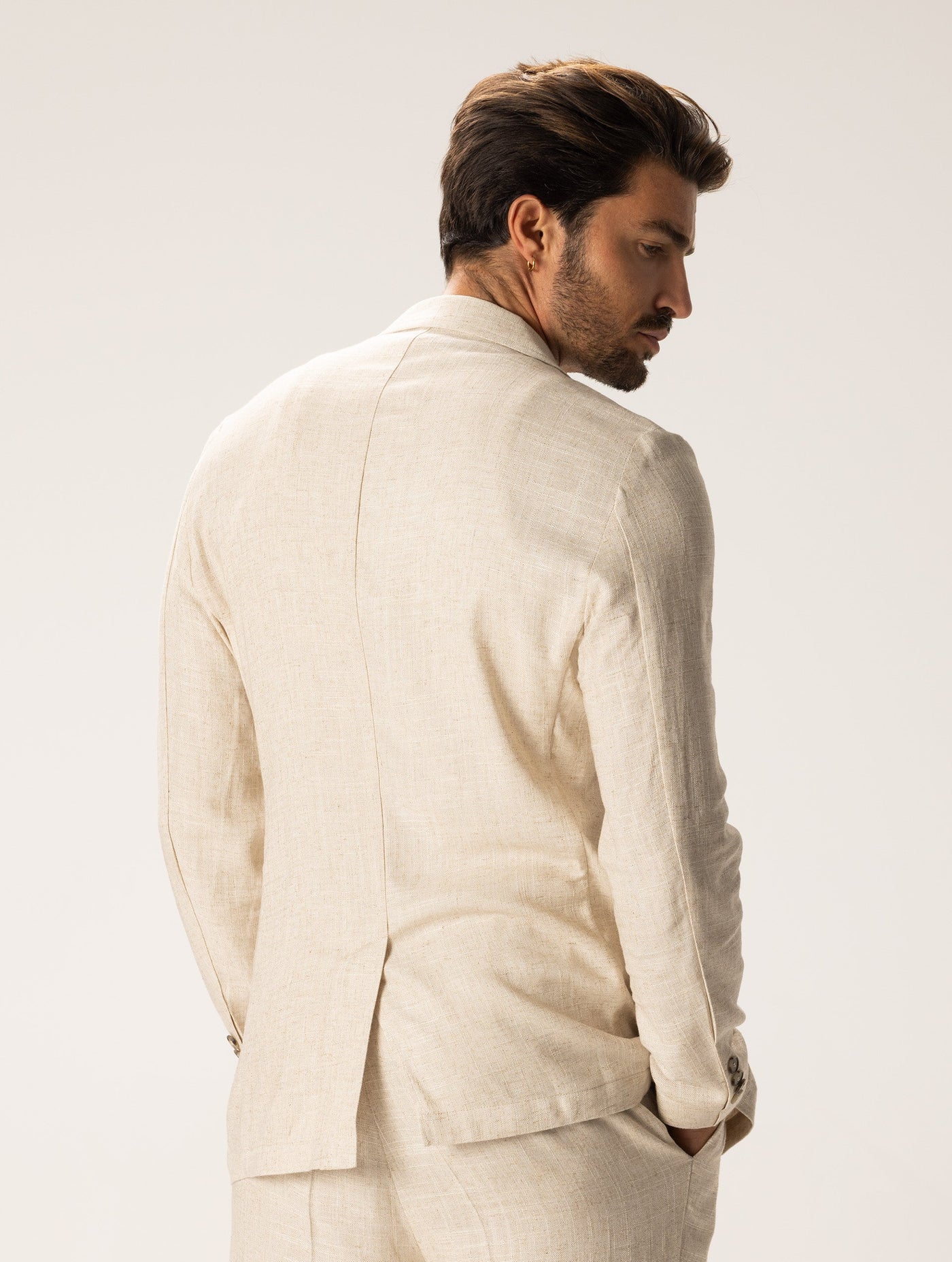 Heren Linnen Blazer Regular Fit