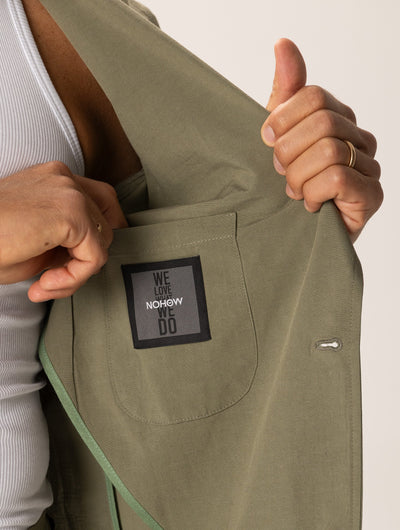 Heren Blazer Met Enkelrijige Sluiting Groen