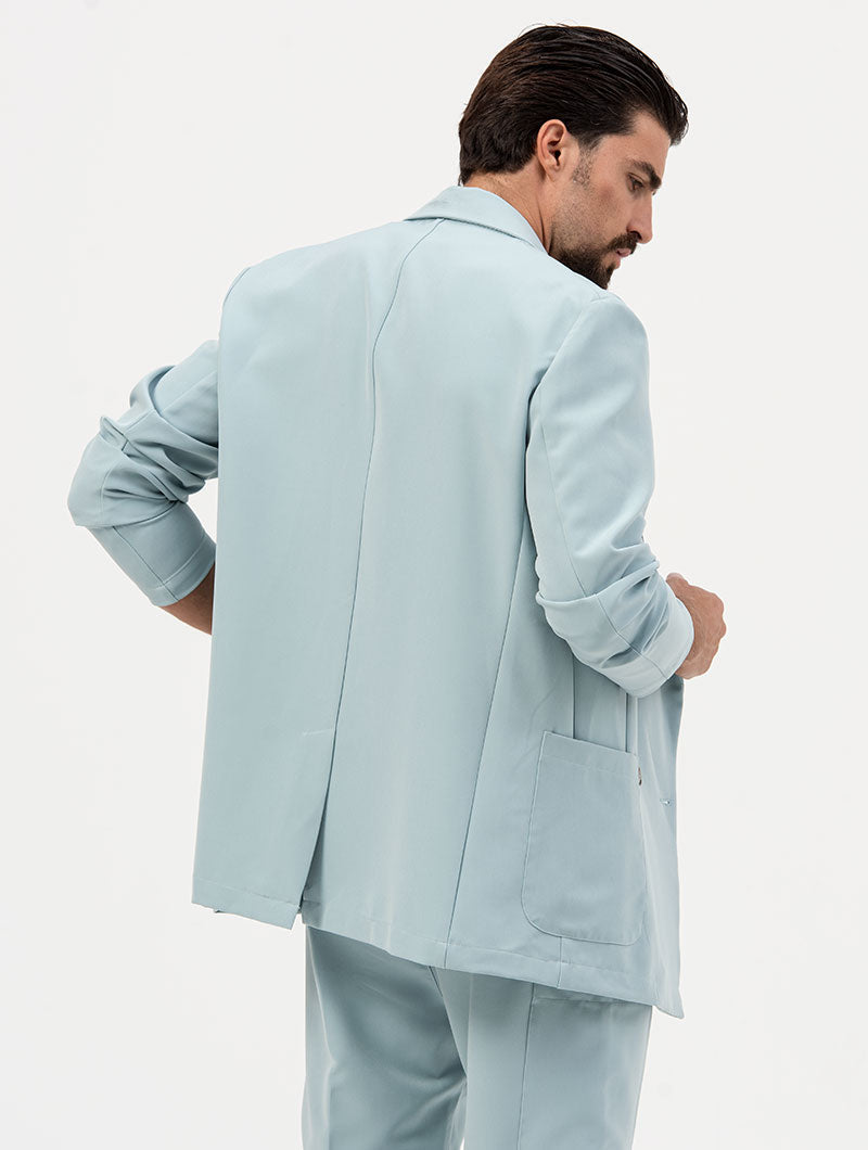 Heren Dubbelbreasted Blazer Losse Pasvorm