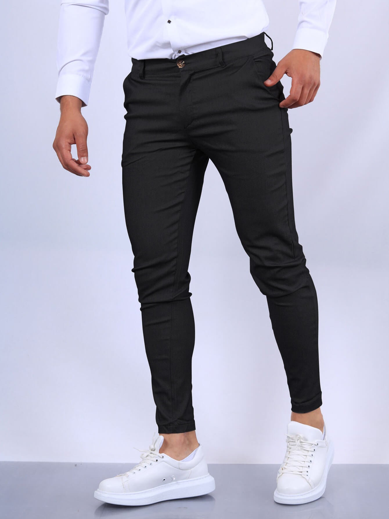 Heren Slim Fit Stretch Broek