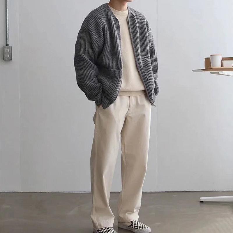 Heren gebreid cardigan in modern design