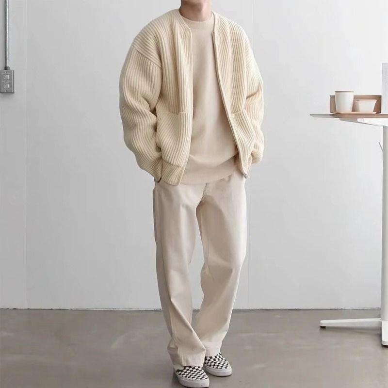 Heren gebreid cardigan in modern design