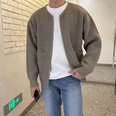 Heren gebreid cardigan in modern design