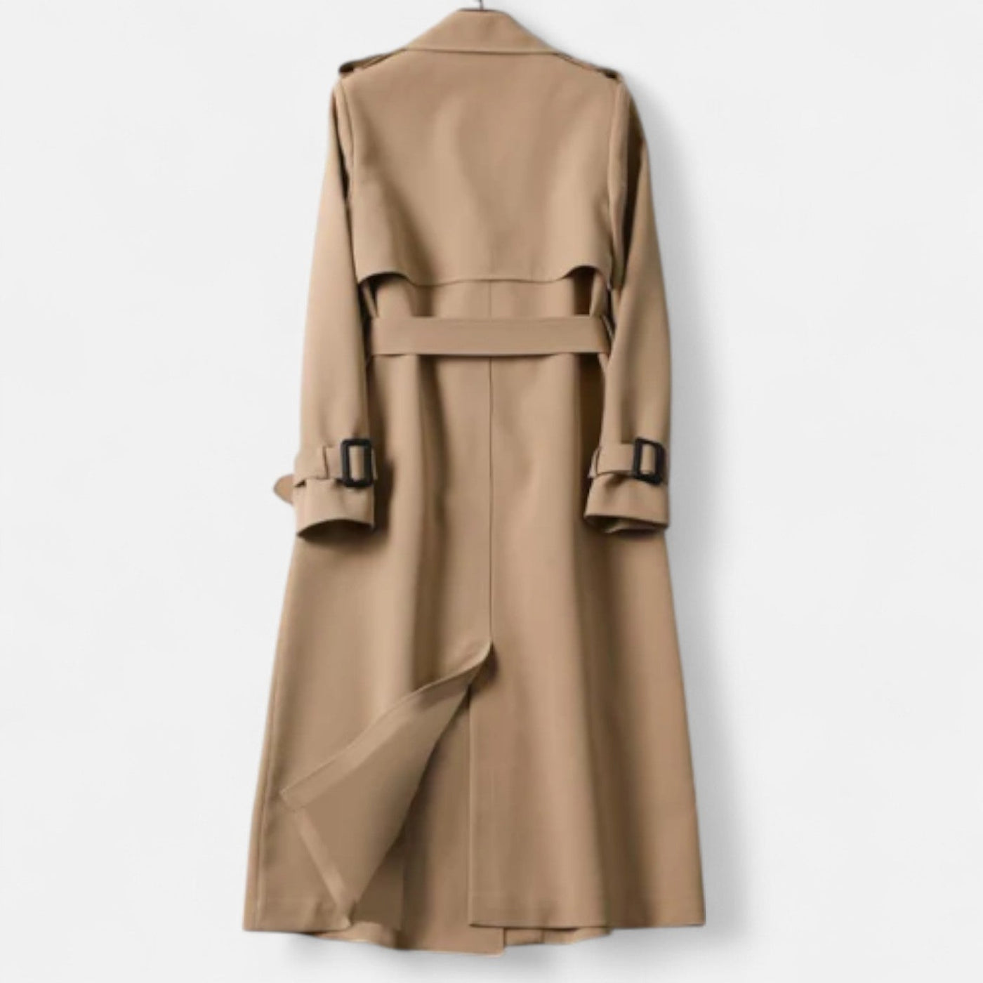 Dames lange wollen coat tailored fit