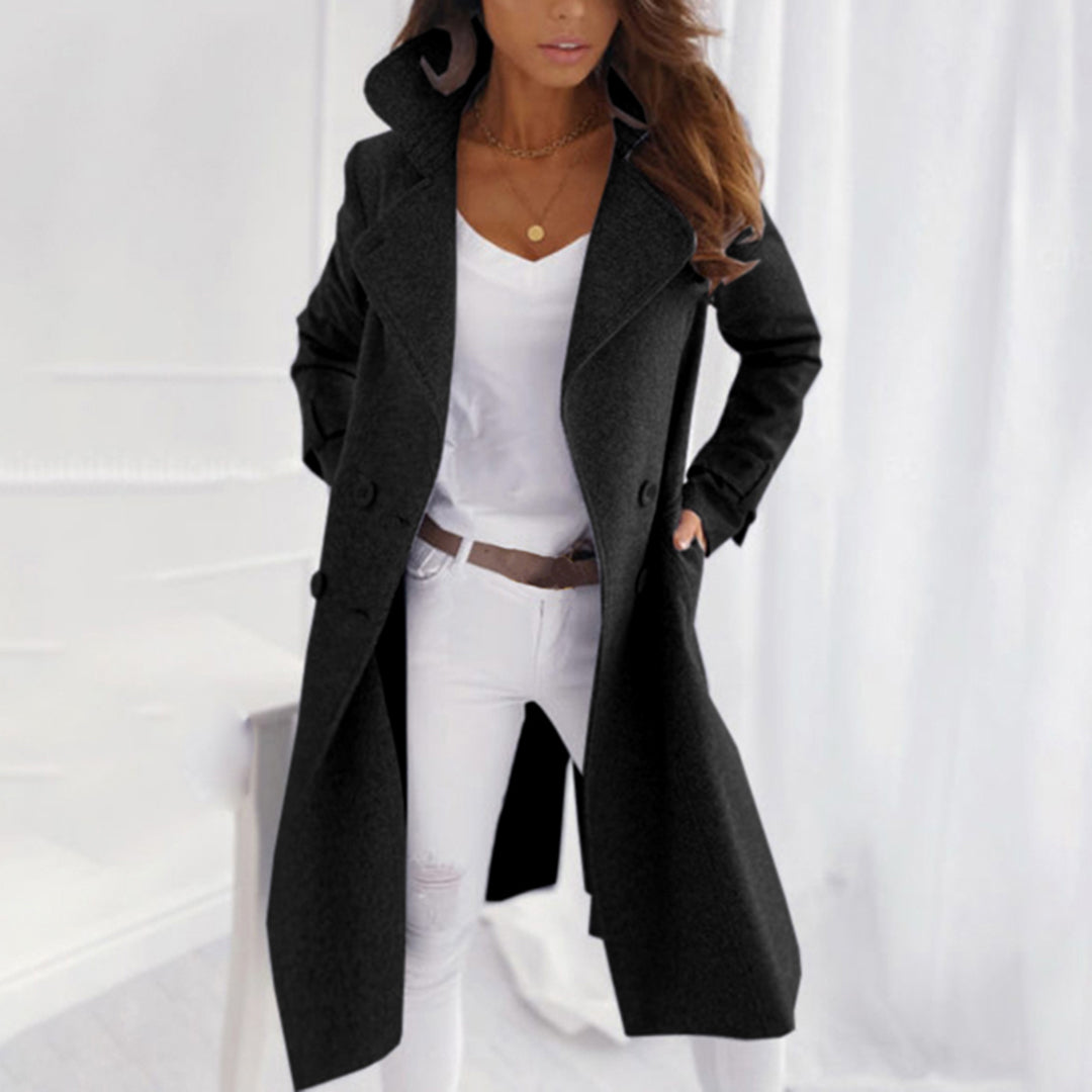 Dames Lange Casual Jas Elegant