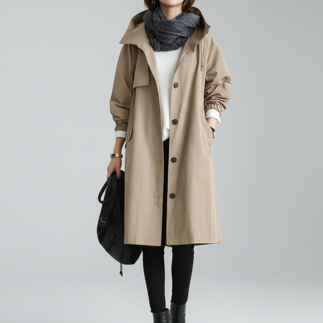 Dames Trenchcoat Losse Pasvorm