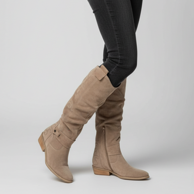 Dames Hoge Laarzen Van Suède-look