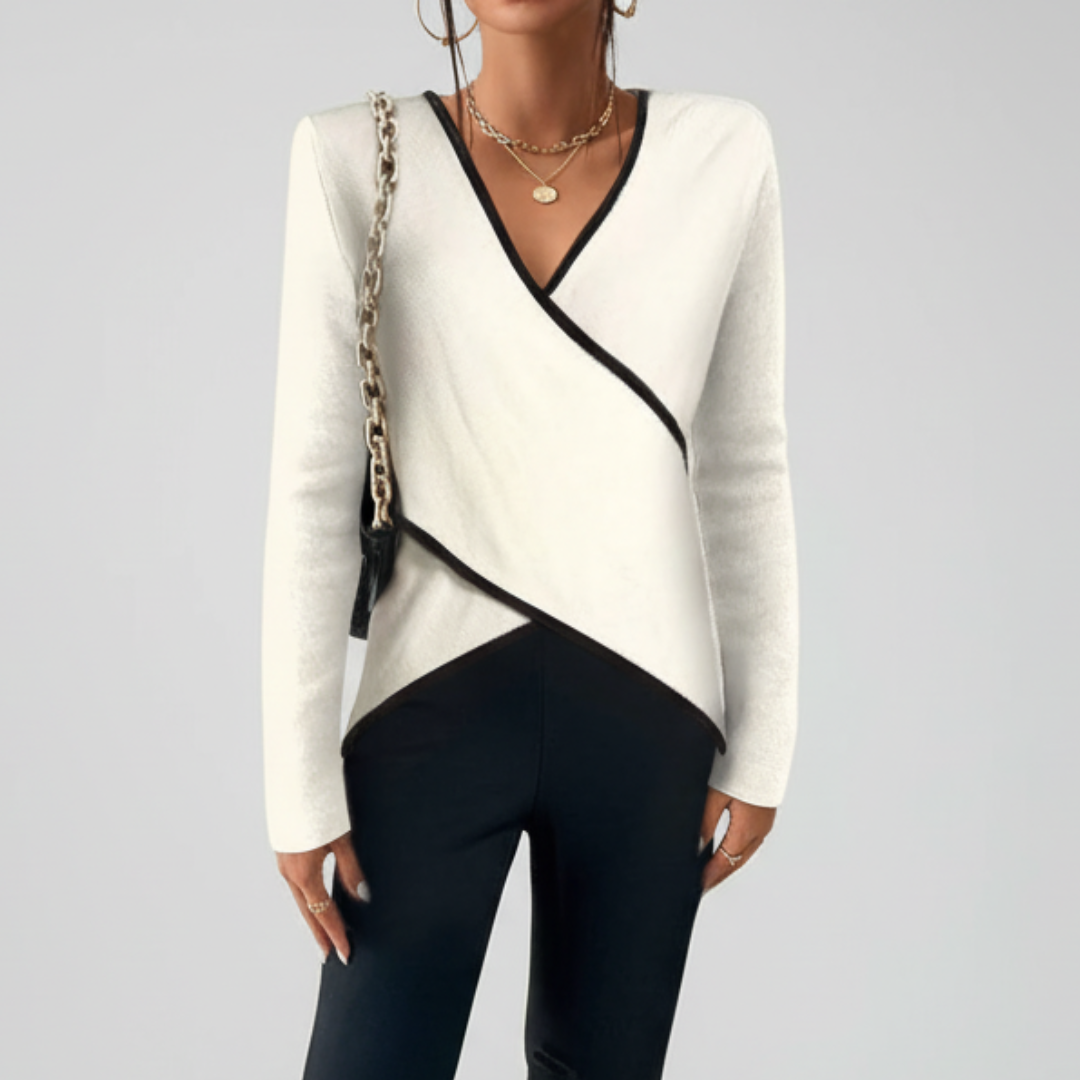 Dames Trui Met V-hals Slim Fit