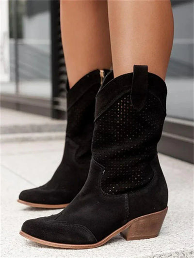 Dames cowboylaarzen met ritsdetail