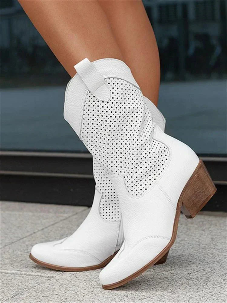 Dames cowboylaarzen met ritsdetail