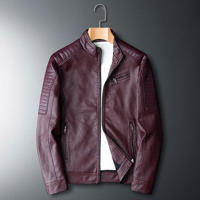 Heren Winter Leren Jas Casual Stijl