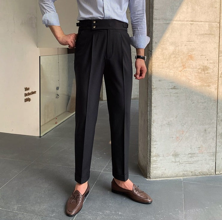 Herenbroek Met Hoge Taille in Klassieke Stijl