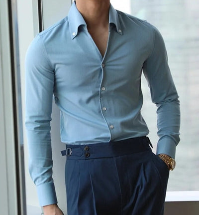 Heren Slim-fit Overhemd Tijdloos Elegant