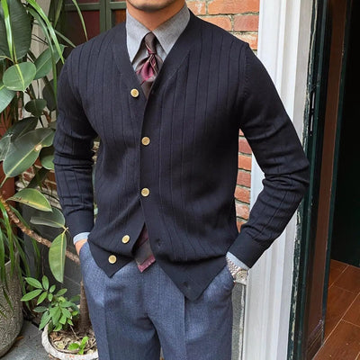 Heren Elegante Cardigan Regular Fit