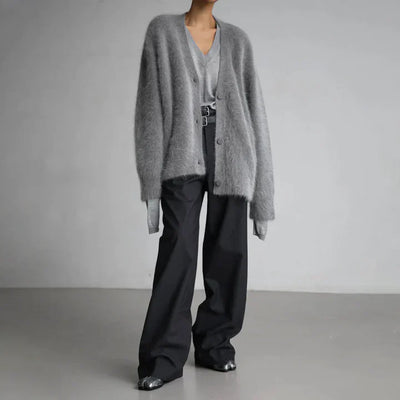 Dames wollen cardigan zacht gebreid