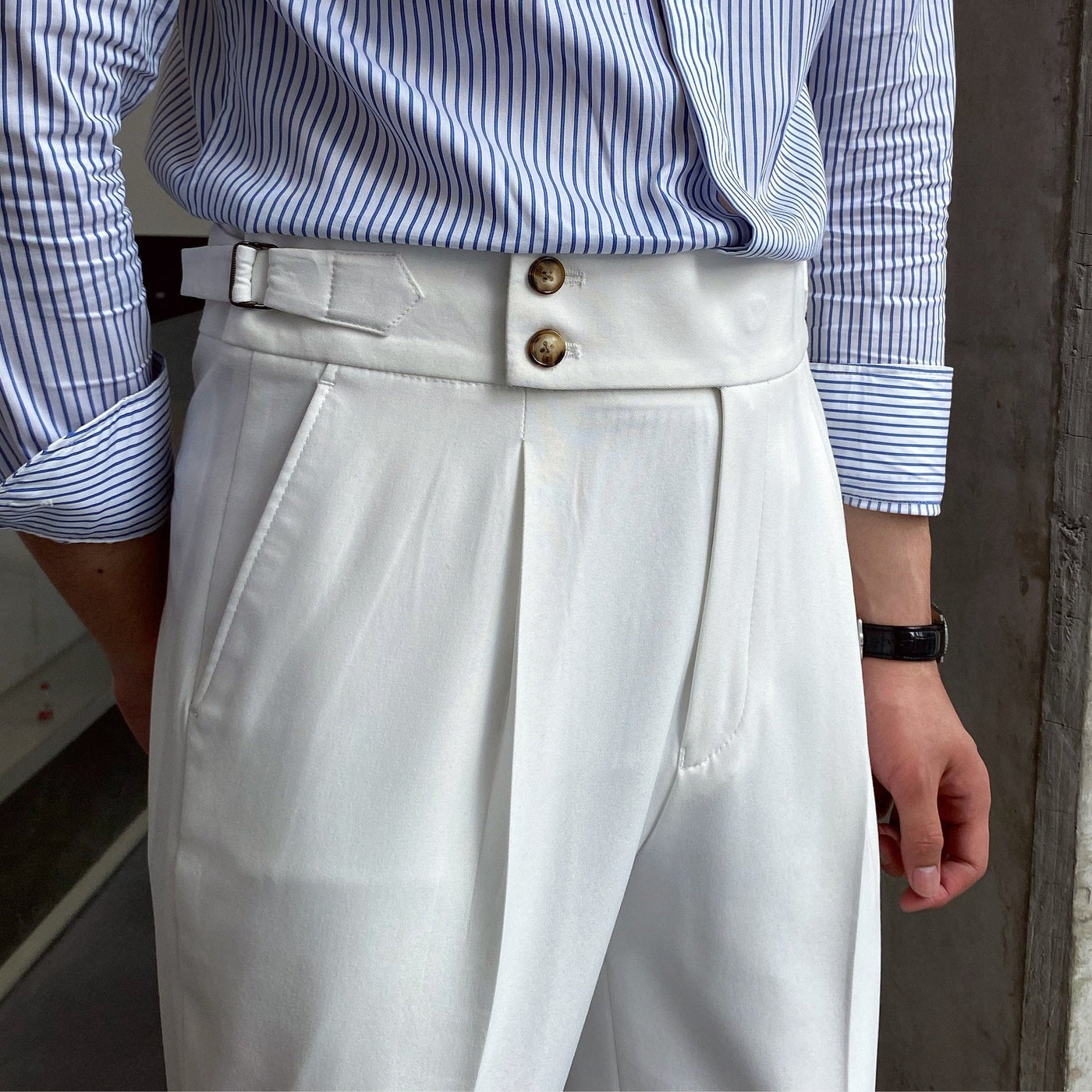 Herenbroek Met Hoge Taille in Klassieke Stijl